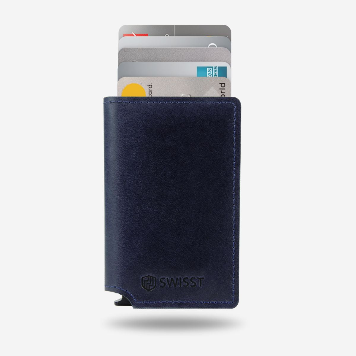 Leather PopUp Wallet - Premium Leather Slide Wallet